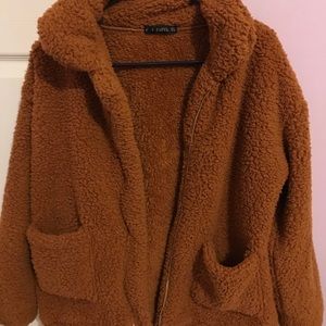 Teddy bear fur jacket